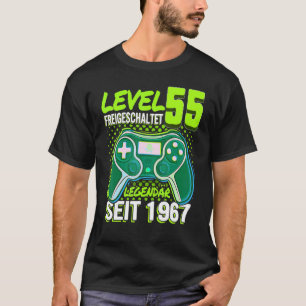 Camiseta Kinder Nível 55 Jahre Geburtstags Junge Gamer 1967