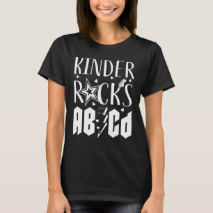 Camiseta Kinder Rocks ABCD Primeiro Dia da Escola do Jardim