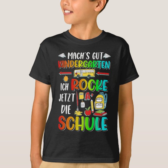 Camiseta Kindergarten Abschied Junge Mädchen Schule Schulki (Frente)