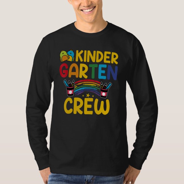 Camiseta Kindergarten Crew  1st Day Of School  Back To Scho (Frente)