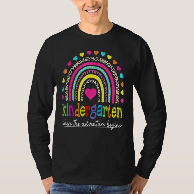 Camiseta Kindergarten Rainbow Girls Boys Teacher Team Kinde (Frente)