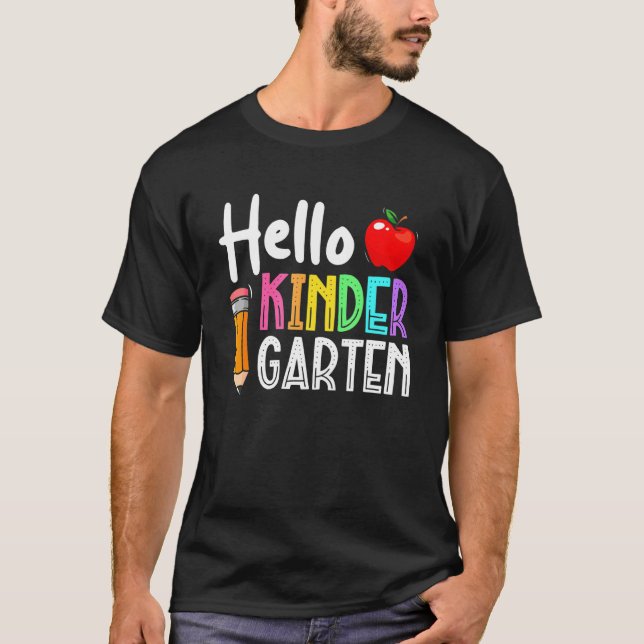 Camiseta Kindergarten Retro teacher Welcome Back To School  (Frente)