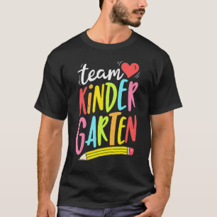 Camiseta Kindergarten Team Kinder De Volta À Professora Ki