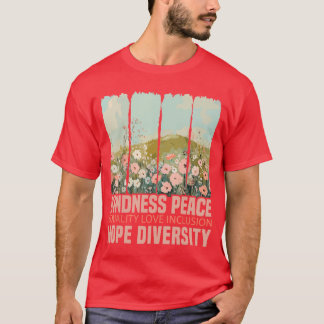 Camiseta Kindness Peace Equality Love Inclusion Hope Divers