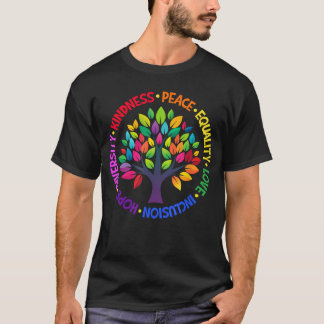 Camiseta Kindness Peace Equality Love Inclusion Hope Divers