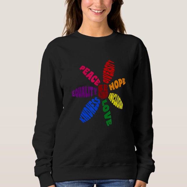 Camiseta Kindness Peace Equality Love Inclusion Hope Divers (Frente)