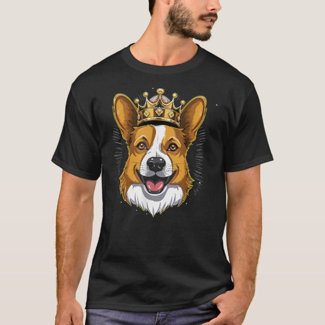 Camiseta King American Corgi Crown Dog (Frente)