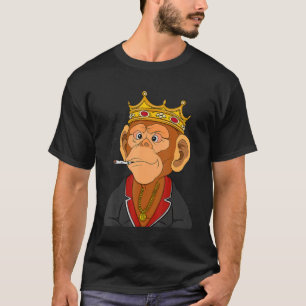 Camiseta King Ape NFT Themed Gangsta Monkey