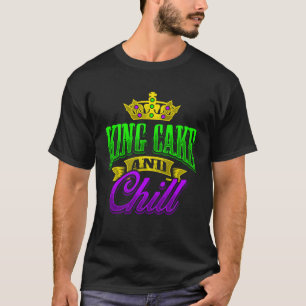 Camiseta King Cake and Chill Mardi Gras Zulu Rex Crewe Carr