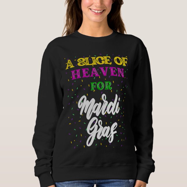 Camiseta King Cake Slice of Heaven For Mardi Gras (Frente)