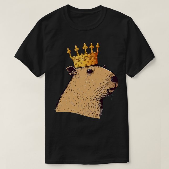 Camiseta King Capybara 1 (Frente do Design)