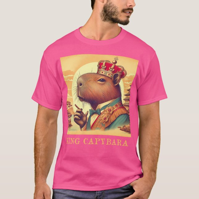 Camiseta King Capybara Funny Capybara Smoke (Frente)