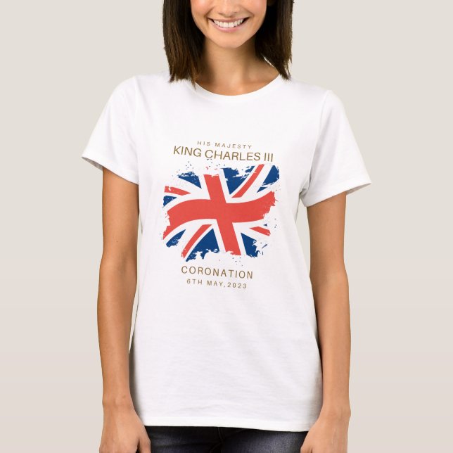 Camiseta King Charles III Union Jack Flag (Frente)