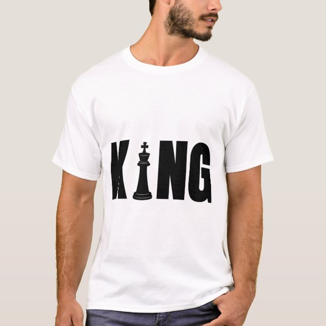 Camiseta King Chess para Homens (Frente)