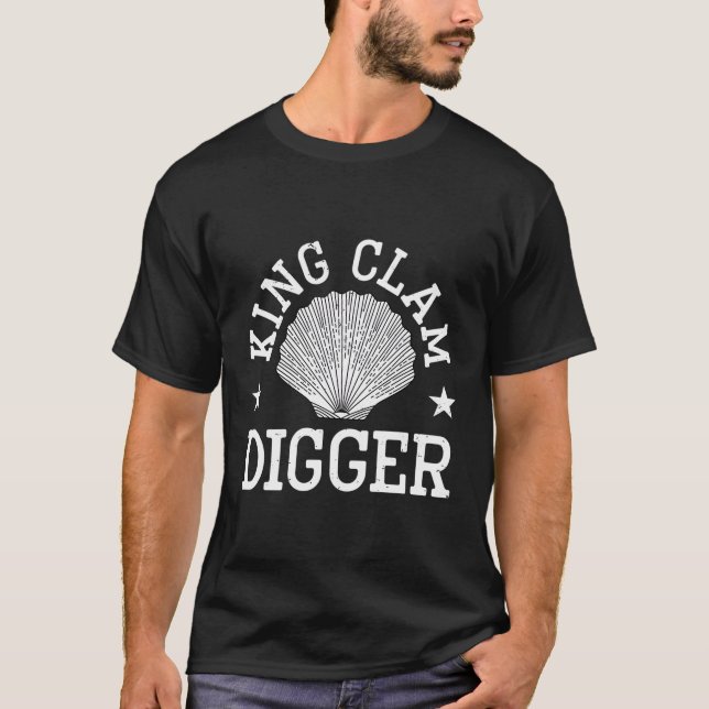 Camiseta King Clam Shells Clamming Clam Digging Razor Clam (Frente)