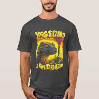 Camiseta king gizzard e o bruxo lagarto menino vintage