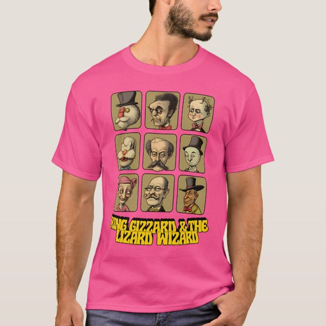 Camiseta King Gizzard The Lizard Wizard - Arte original do  (Frente)