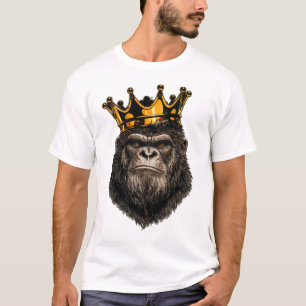 Camiseta King Gorilla Crown – Estilo Urbano Forte