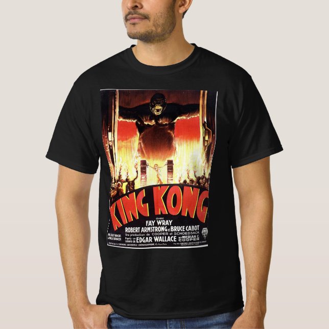 Camiseta King Kong Scifi Alien Comic Comics 80s 70s Retro (Frente)