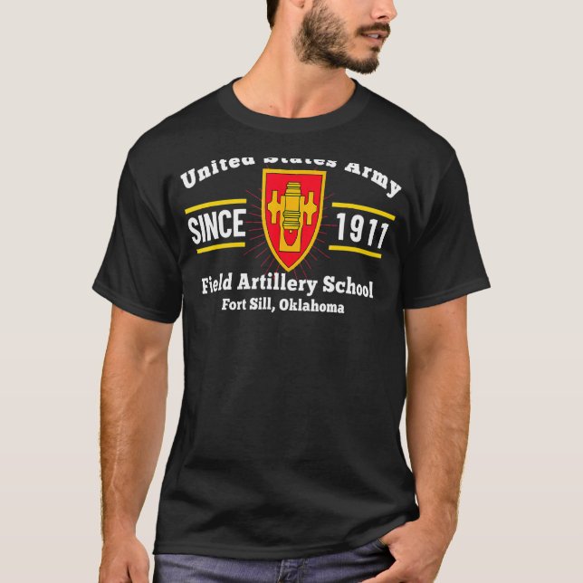 Camiseta King Of Batalha Fort Sill Ok, Escola De Artilharia (Frente)