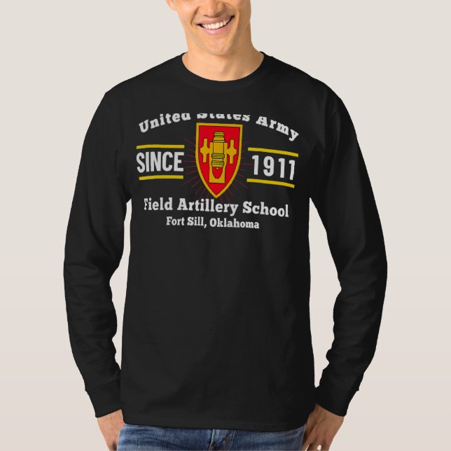 Camiseta King Of Batalha Fort Sill Ok, Escola De Artilharia (Frente)