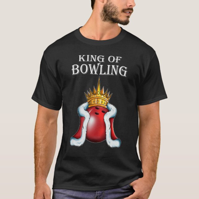 Camiseta King Of Bowling Fan Young Man Bowler Bowling King (Frente)