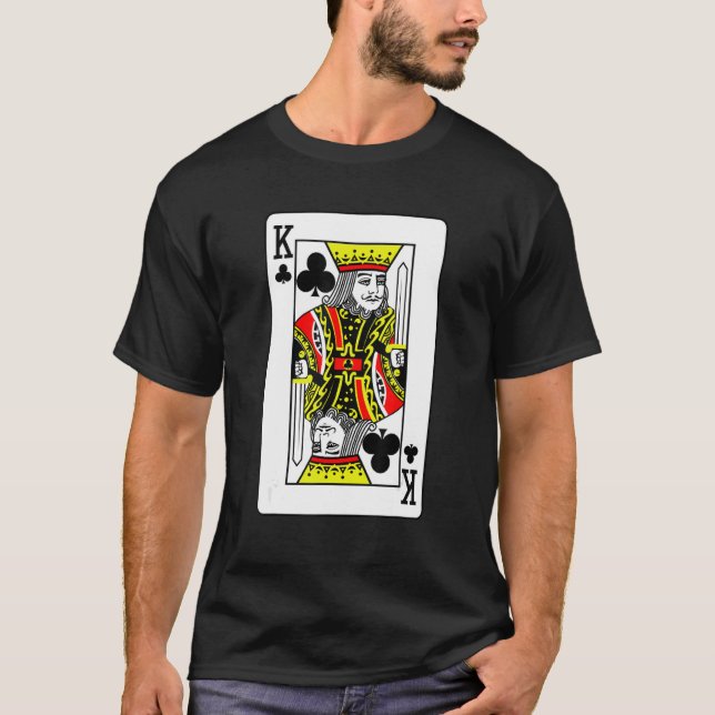 Camiseta King Of Clubs Poker Card Games Playing Cards Black (Frente)