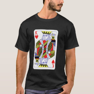 Camiseta King Of Hearts Tocando Cartões Figurino De Hallowe