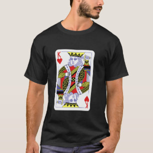 Camiseta King Of Hearts Tocando Cartões Figurino De Hallowe