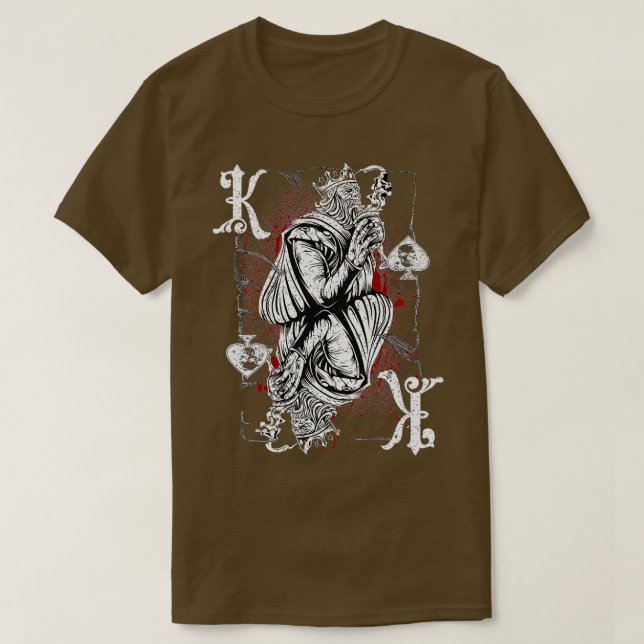 Camiseta King Of Spades Splatter King - Desenho De Poker Vi (Frente do Design)