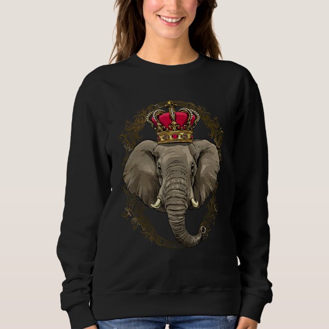 Camiseta King Queen Elephant Princess African Animal Elepha (Frente)