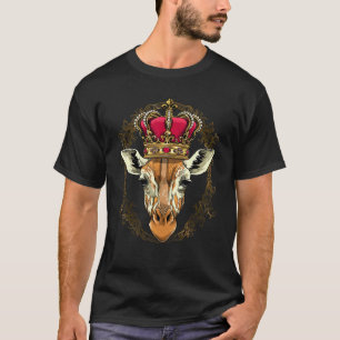 Camiseta King Queen Giraffe Princess Safari Animal Giraffe