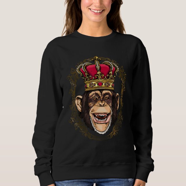 Camiseta King Queen Monkey Princess Animal Primate Monkey (Frente)