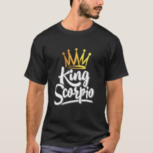 Camiseta King Scorpio Zodiac Sinal Horoscope Aniversário