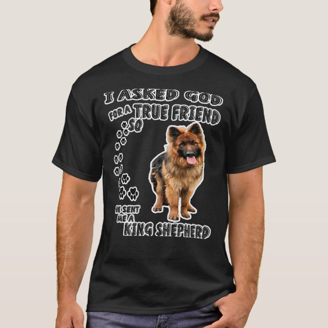 Camiseta King Shepherd Mom Dad Print German (Frente)