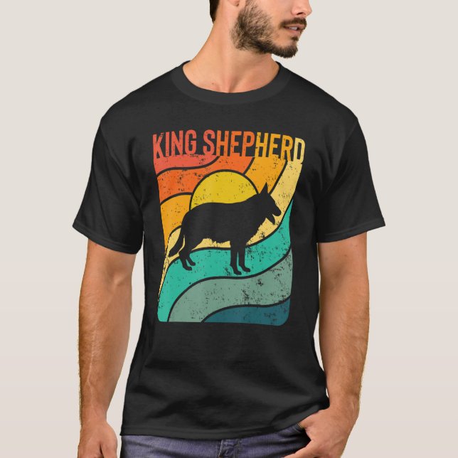 Camiseta King Shepherd Vintage Sunset Mãe Pai (Frente)