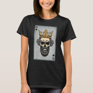 Camiseta King Skull and Queen - 22 Card Hearts Flush Casal
