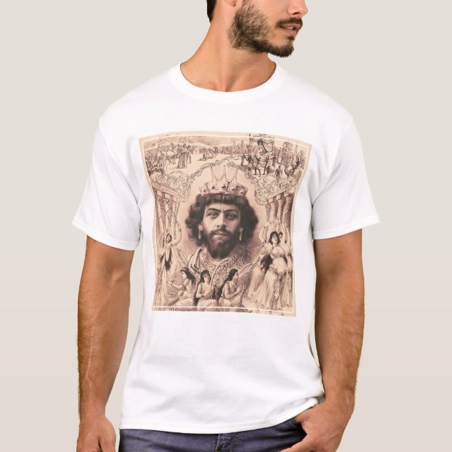 Camiseta King Solomon cercado por dançarinas (Frente)
