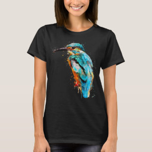 Camiseta Kingfisher Bird Willife Animal Watercolor Artisti