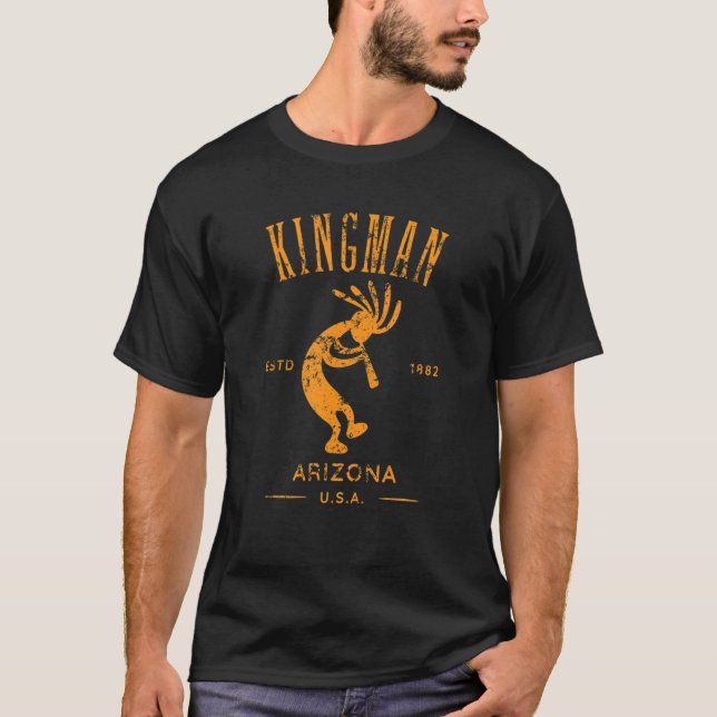 Camiseta Kingman Arizona Dancing Kokopelli - Desenho em Des (Frente)