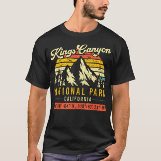 Camiseta Kings Canyon Califórnia Vintage Retro Nacional