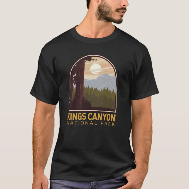 Camiseta Kings Canyon National Park Vintage Emblem (Frente)