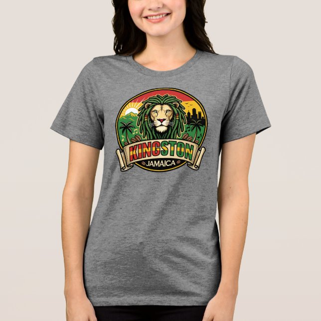 Camiseta Kingston Jamaica Island Caribbean (Frente)