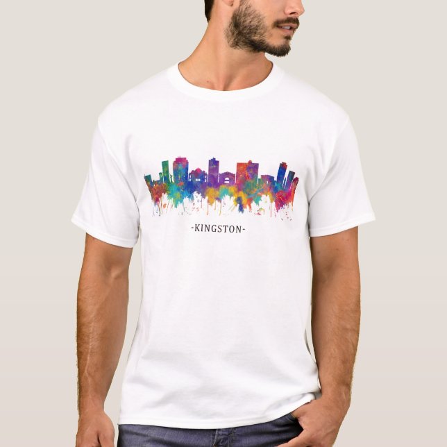 Camiseta Kingston Jamaica Skyline (Frente)