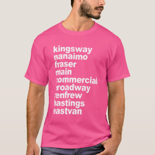 Camiseta Kingsway Nanaimo Fraser Principal Broadway Comerci