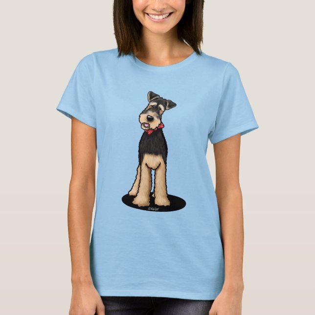 Camiseta KiniArt Airedale Terrier (Frente)