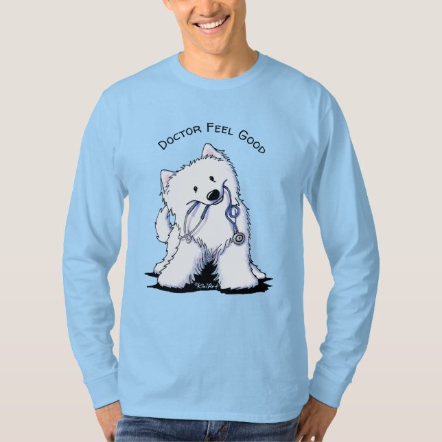 Camiseta KiniArt Ama Doutor Samoyed (Frente)