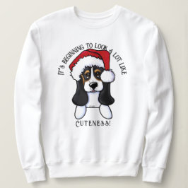 Camiseta KiniArt Basset Hound Christmas Sweatshirt