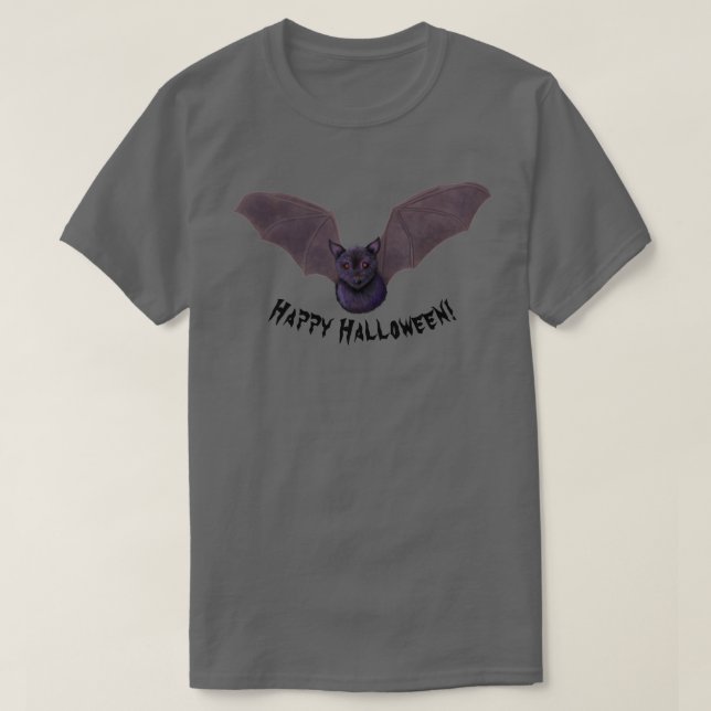 Camiseta KiniArt Bat Halloween (Frente do Design)