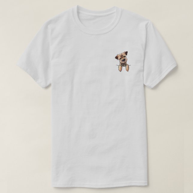 Camiseta KiniArt Border Terrier (Frente do Design)